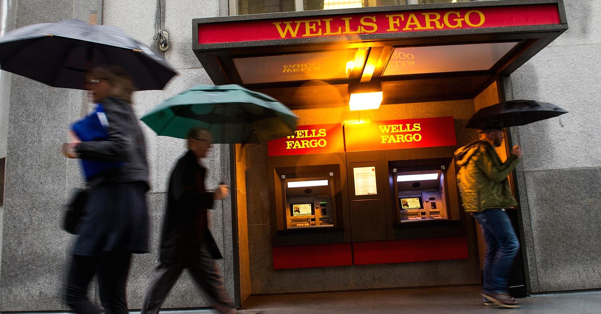 Big bank. Chase. Wells Fargo. People big Bank check.